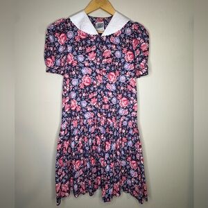 Laura Ashley Floral Peter Pan Collar Dress Girls 9–10Y